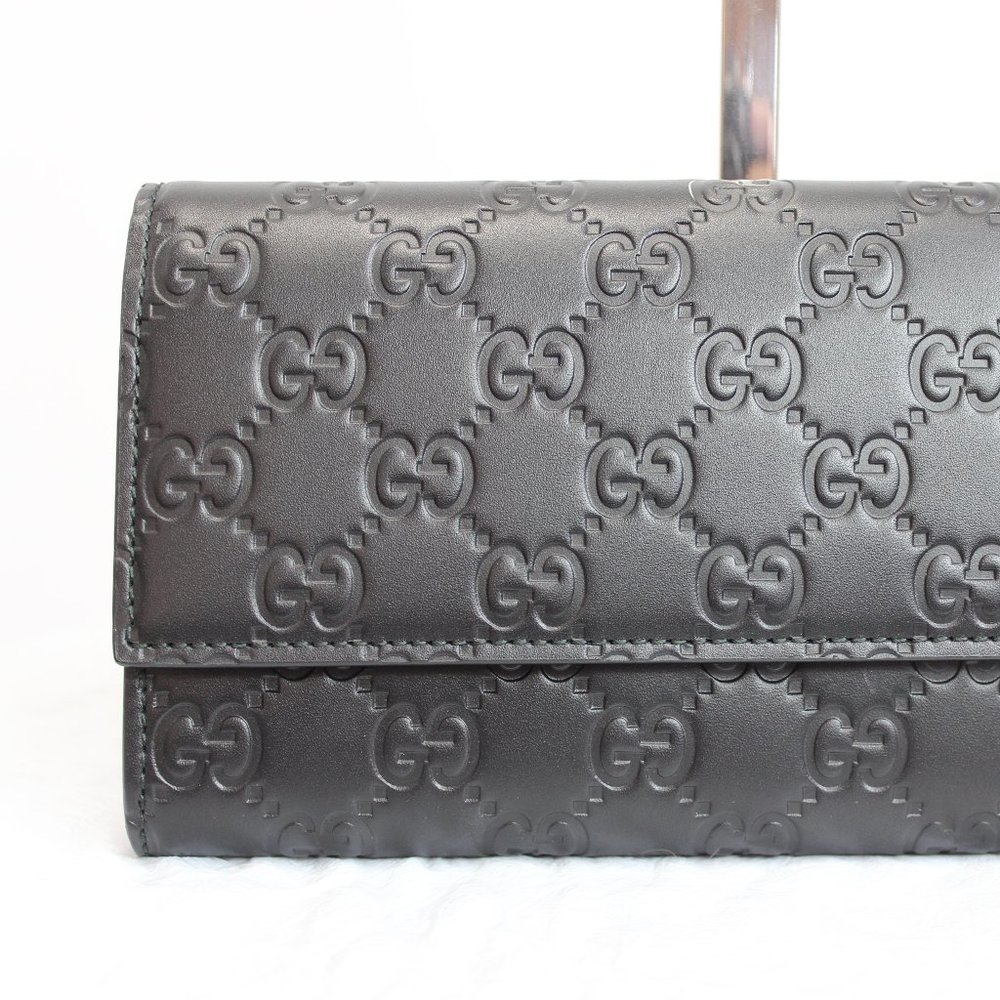 Gucci Signature Guccissima GG Wallet in Black NEW IN BOX - Picture 6 of 11